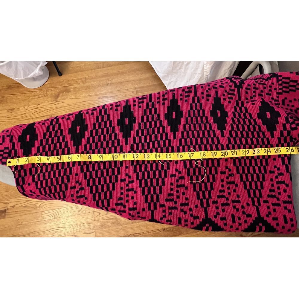 Pandora vintage 80s 90s pink black Cosby geometric sweater Size‎ XL oversize - Picture 4 of 4
